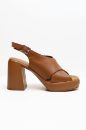 Platformlu Kaplama Topuklu Çapraz Sandalet  TABA BM149-027TABA