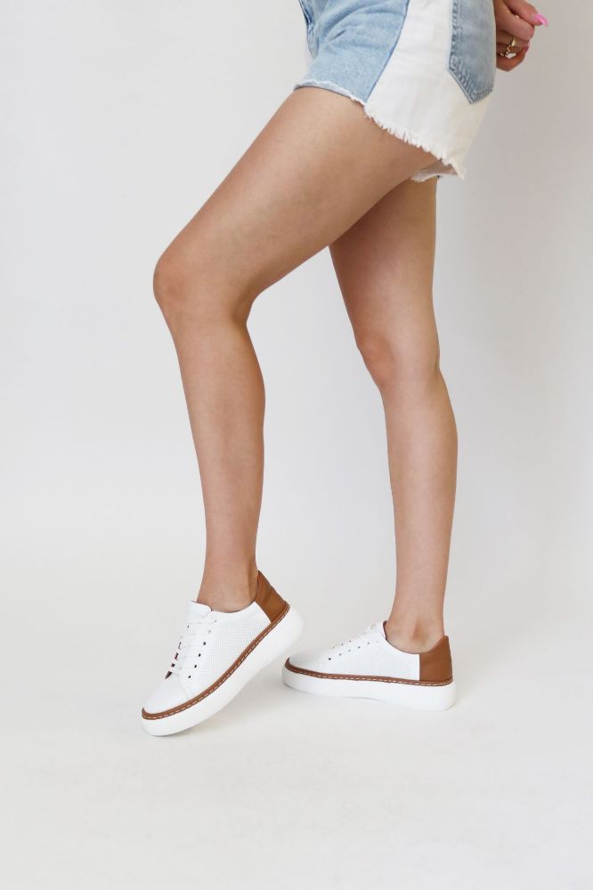 Casual Bağcıklı Rahat Spor Ayakkabı  BEYAZ TABA BM5199BEYAZ TABA resmi