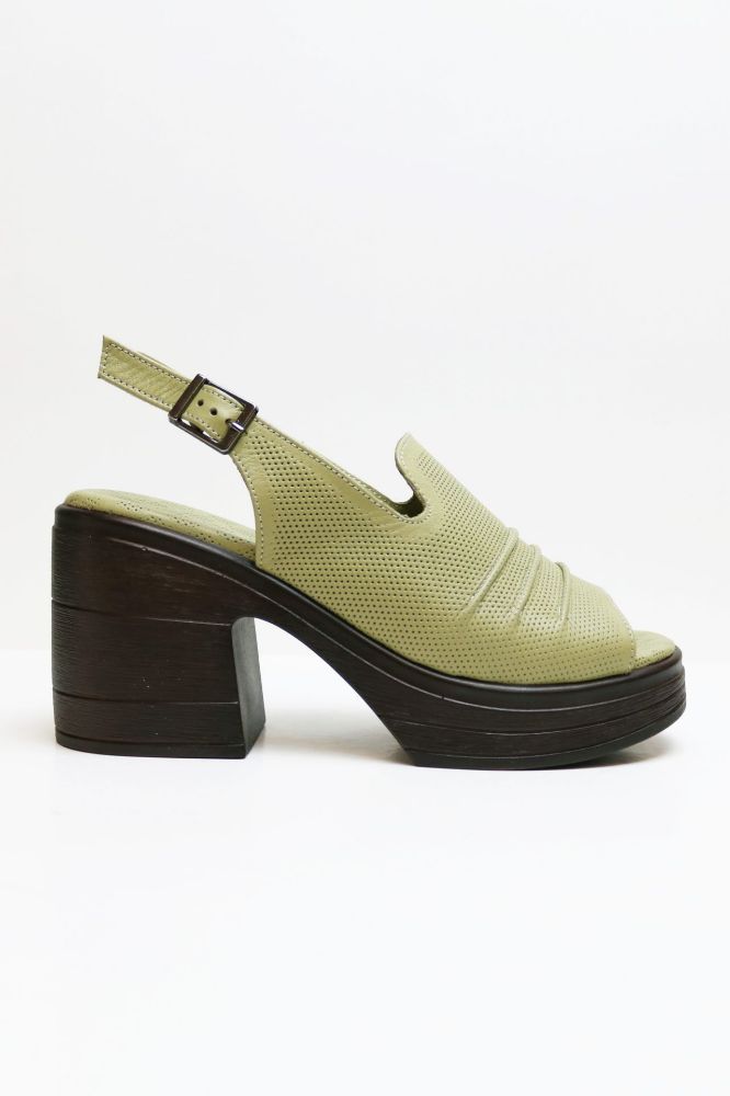 Platformlu Pileli Rahat Sandalet  MINT YESILI BM55MINT YESILI resmi