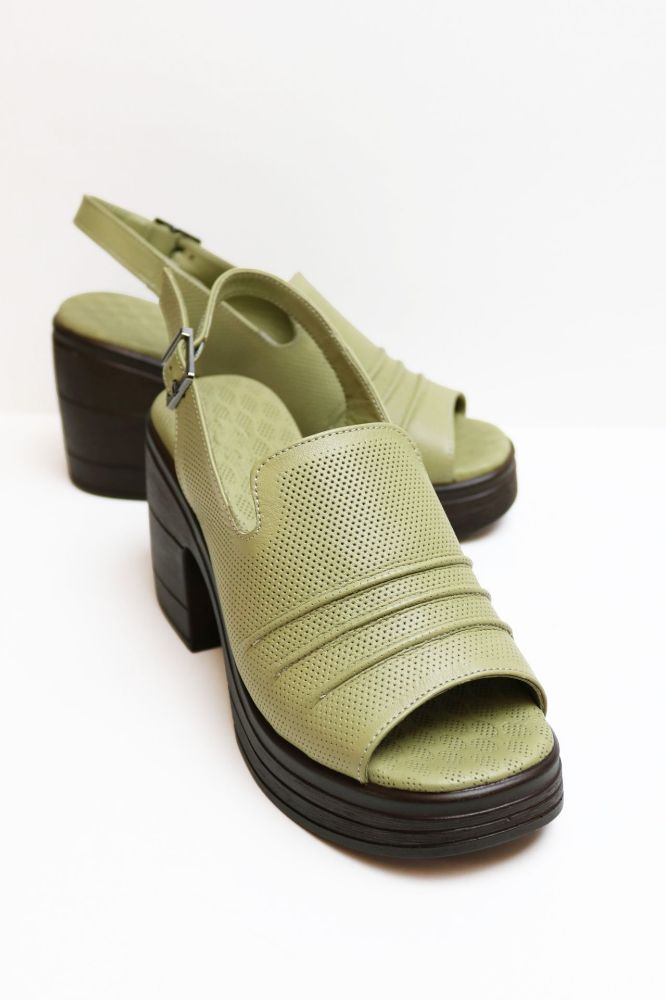Platformlu Pileli Rahat Sandalet  MINT YESILI BM55MINT YESILI resmi