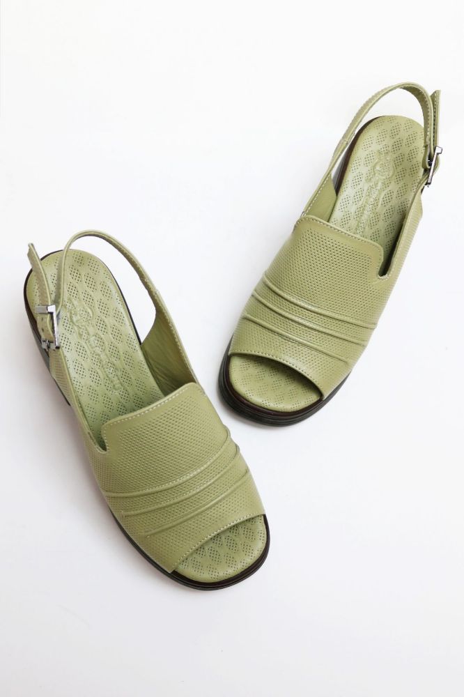 Platformlu Pileli Rahat Sandalet  MINT YESILI BM55MINT YESILI resmi