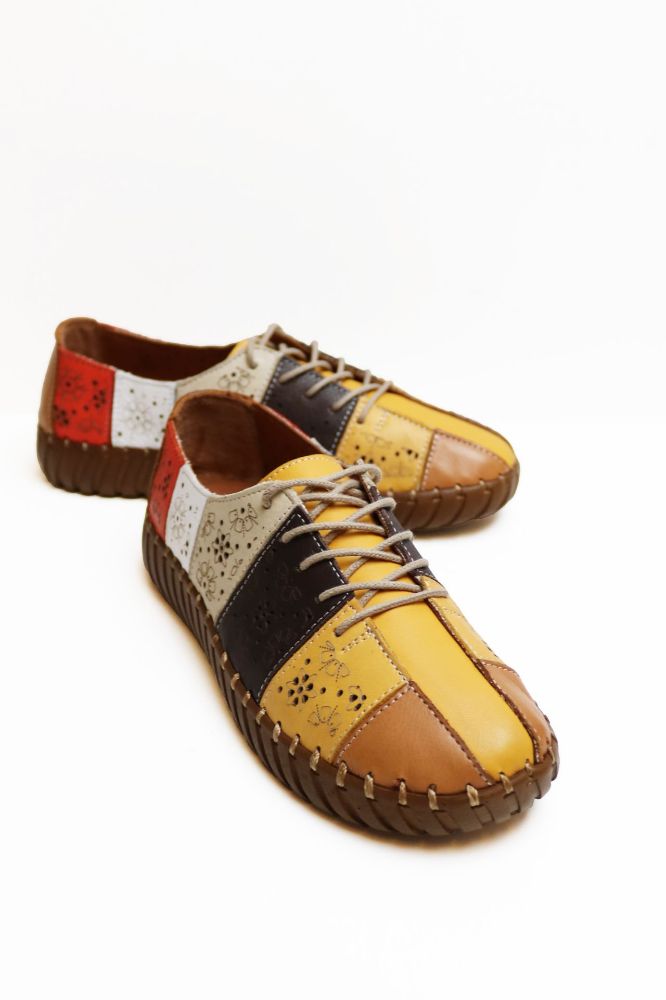 Casual Rahat Patchwork Ayakkabı  HARDAL KOMBIN BM6030HARDAL KOMBIN resmi