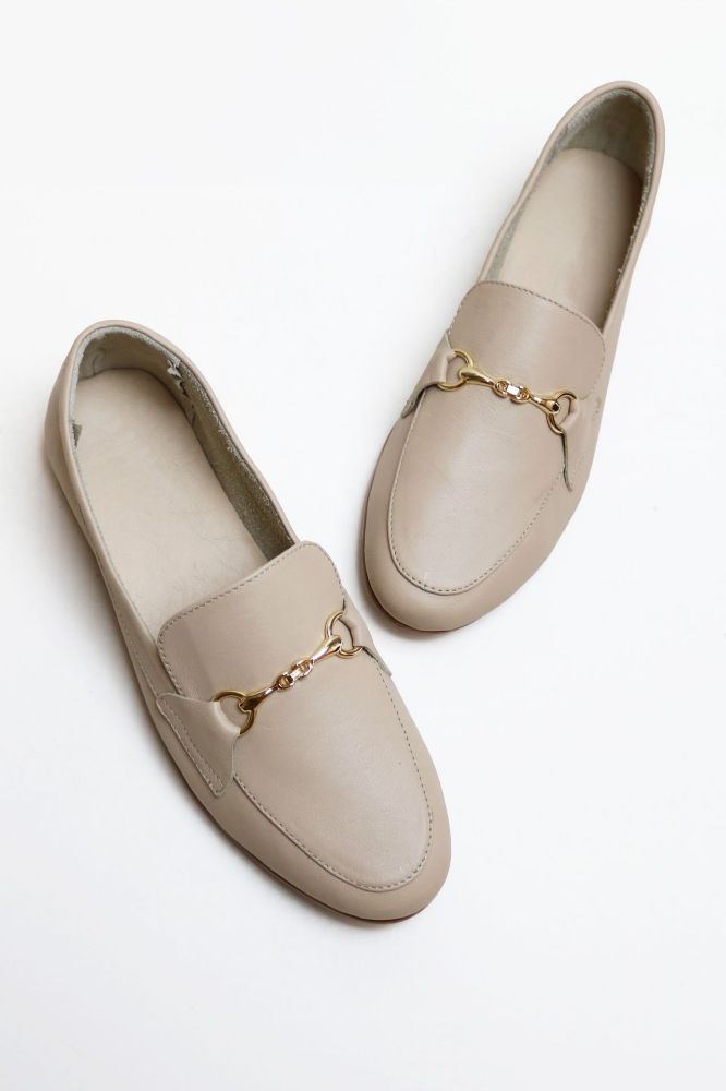Gucci Tokalı Loafer Ayakkabı  BEJ BME15BEJ resmi