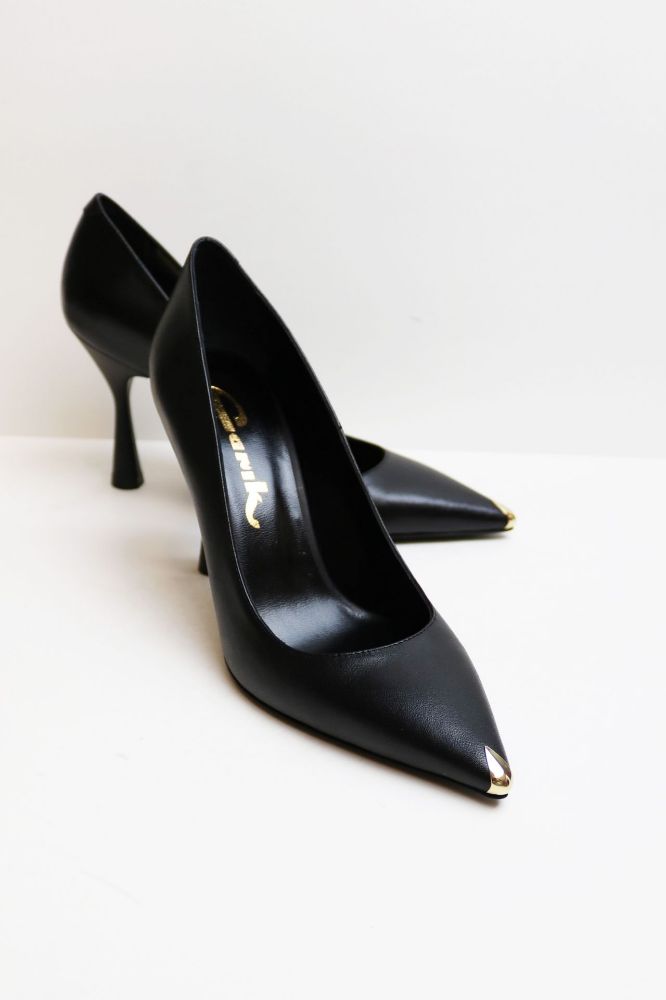 Kadeh Topuk Burnu Galvanizli Stiletto  SIYAH D1327SIYAH resmi