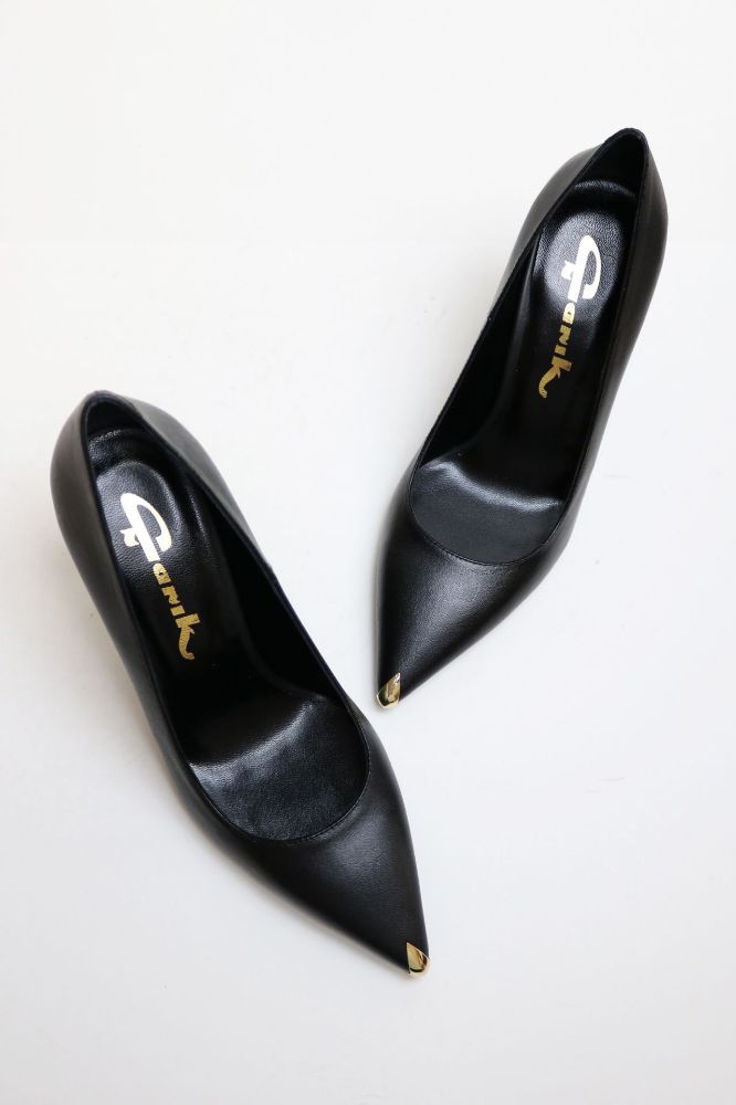 Kadeh Topuk Burnu Galvanizli Stiletto  SIYAH D1327SIYAH resmi