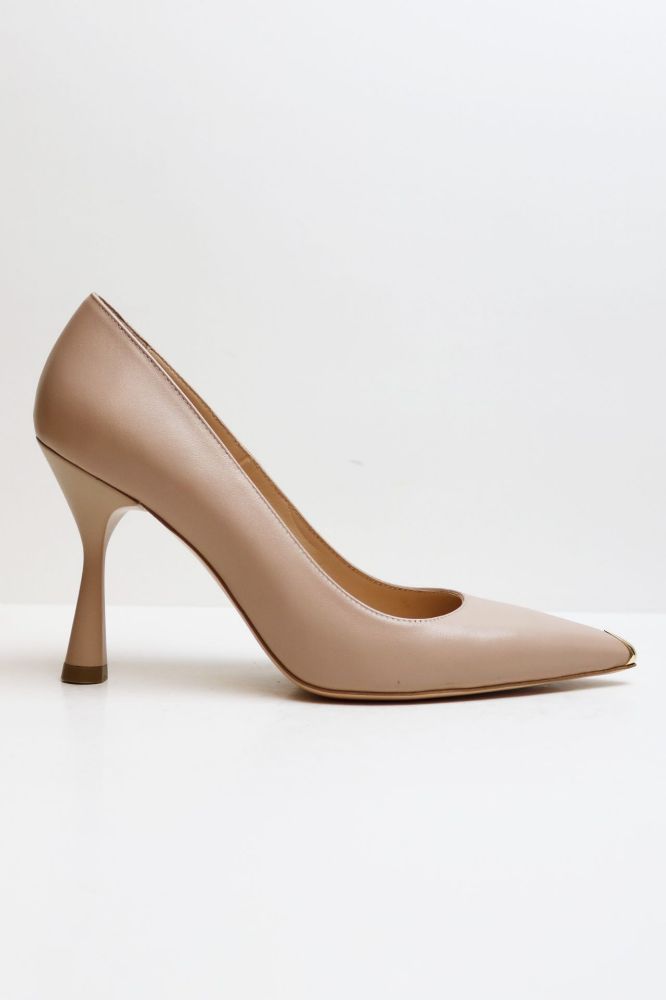 Kadeh Topuk Burnu Galvanizli Stiletto  NUDE D1327NUDE resmi