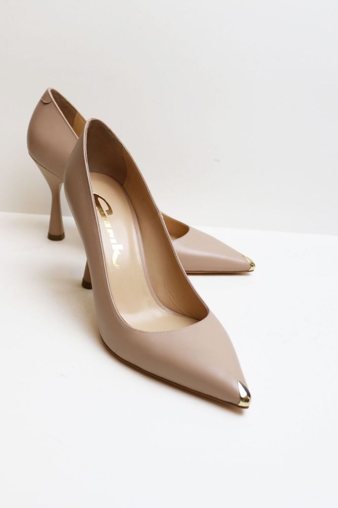 Kadeh Topuk Burnu Galvanizli Stiletto  NUDE D1327NUDE resmi