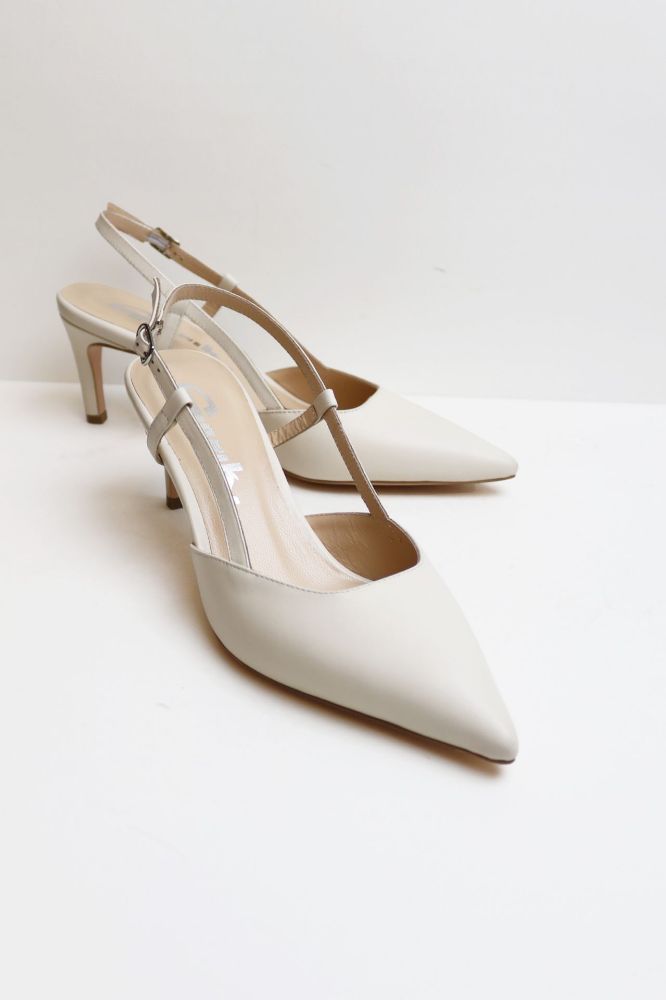 Arkası Açık Stiletto  BEJ D219BEJ resmi