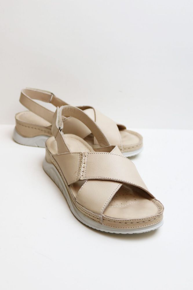 Çarpraz Bantlı Günlük Ortopedik Sandalet  BEJ N056107BEJ resmi