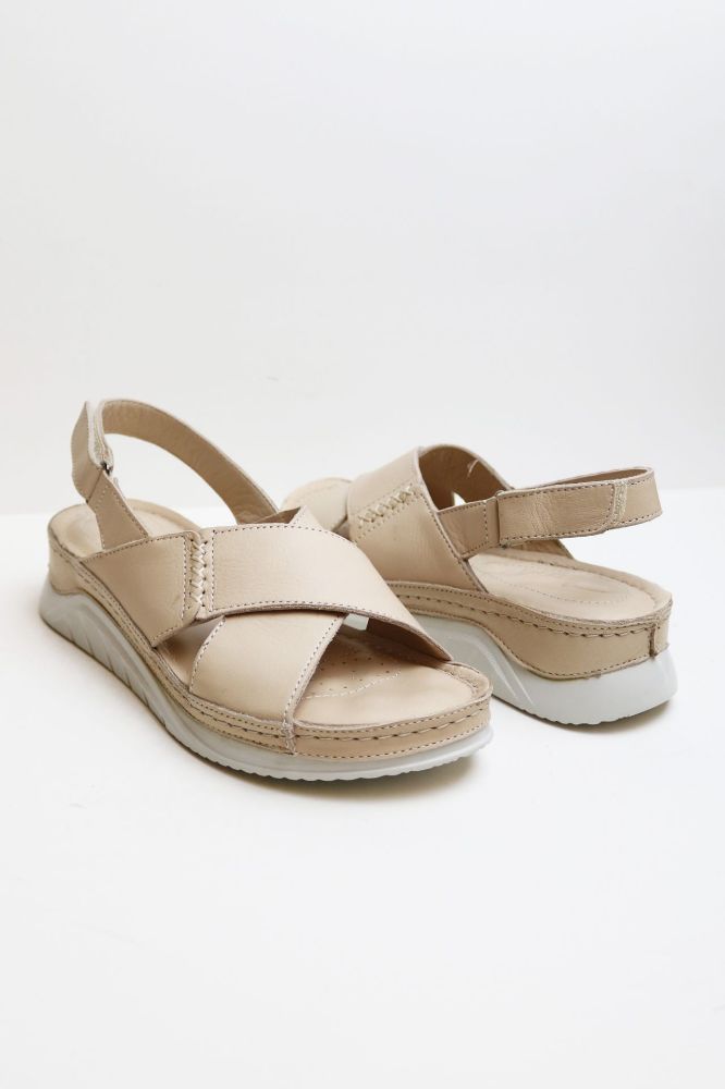 Çarpraz Bantlı Günlük Ortopedik Sandalet  BEJ N056107BEJ resmi