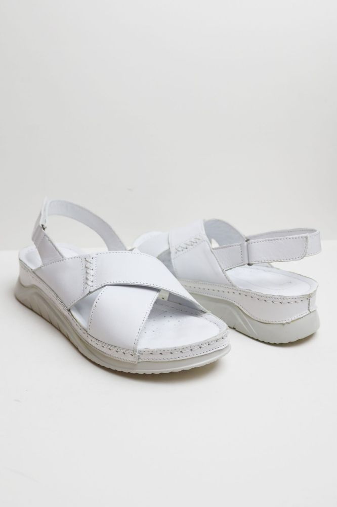 Çarpraz Bantlı Günlük Ortopedik Sandalet  BEYAZ N056107BEYAZ resmi