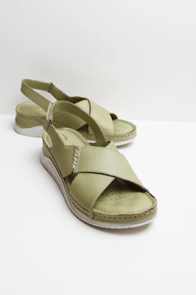 Çarpraz Bantlı Günlük Ortopedik Sandalet  YESIL N056107YESIL resmi