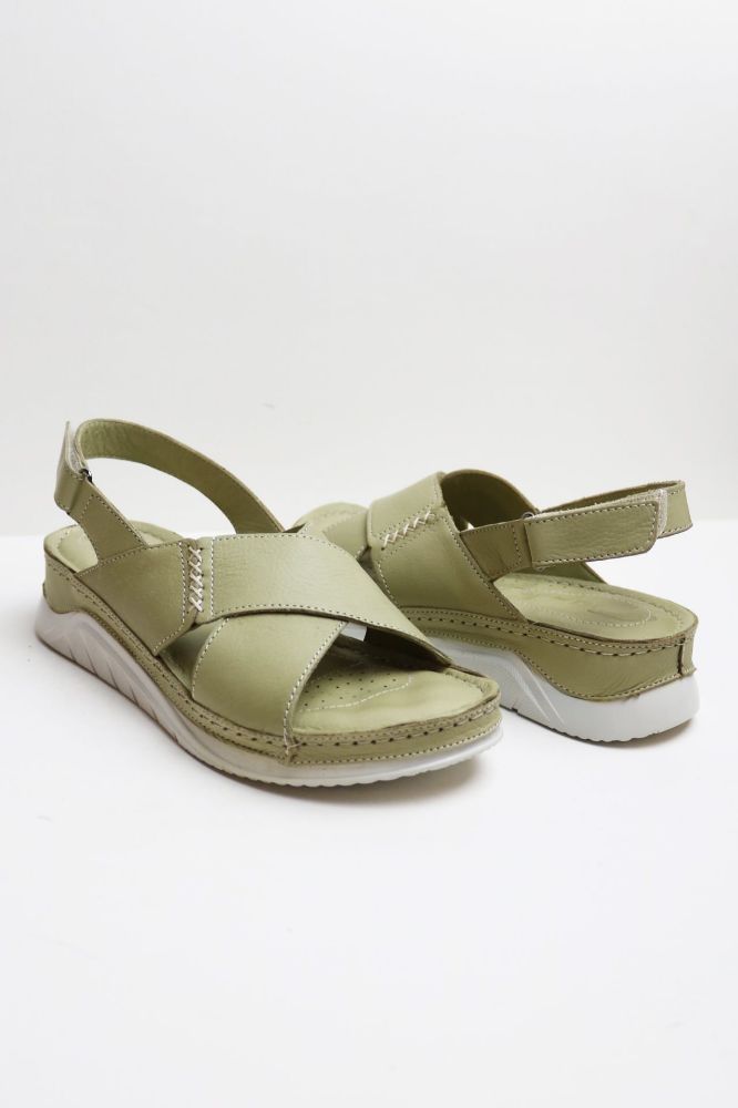 Çarpraz Bantlı Günlük Ortopedik Sandalet  YESIL N056107YESIL resmi