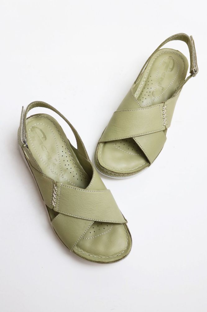 Çarpraz Bantlı Günlük Ortopedik Sandalet  YESIL N056107YESIL resmi
