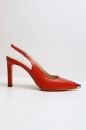 Burnu Galvanizli Arkası Açık Stiletto  MERCAN D791952MERCAN