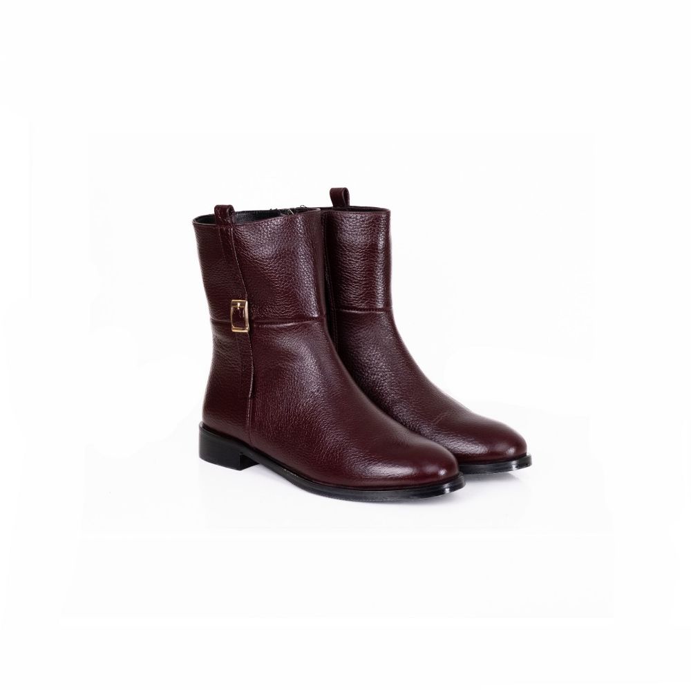 Binici  3 Cm Topuk Yüksekliğinde Toka Detaylı Şık Bot  BORDO BM25-Y-423BORDO resmi
